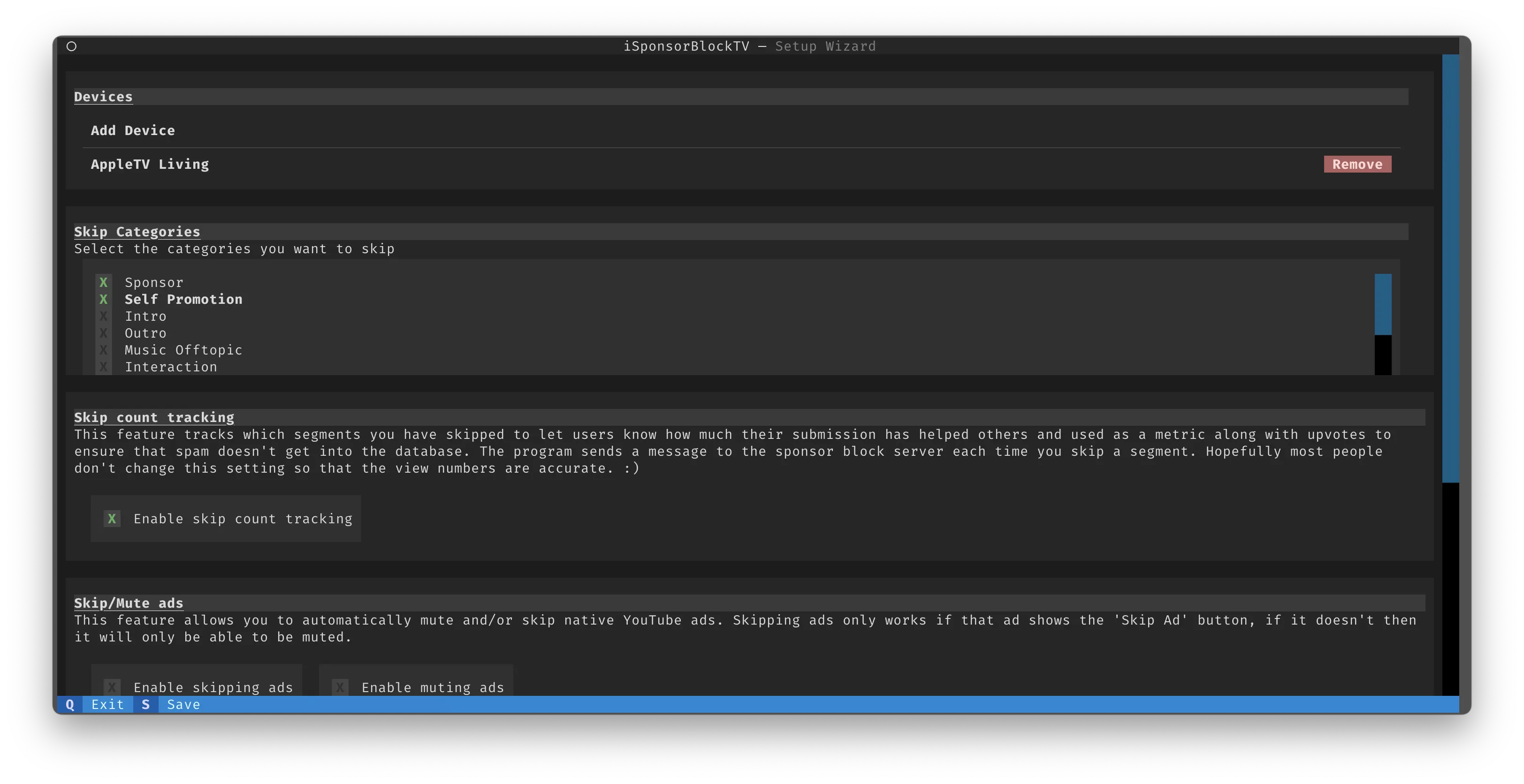 iSponsorBlock UI screenshot